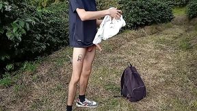 i masturbated on the road in the middle of nature