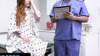 Perv Doctor - Cutie Ginger Patient Getting Fuck Rough And Impregnated By Freaky Doctor