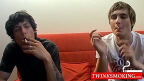 Euro twink dudes Jerry and Clark get together to swap smokes