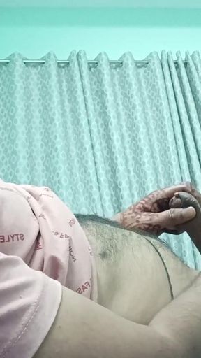 Indian police officer uncle get shower and masterbation show   Clip 1