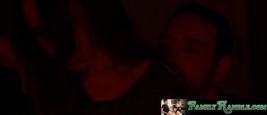 Teen gets surprise late-night fuck in her bedroom