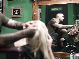 I didn't have cash to pay for my haircut, so I screwed the barber