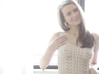 Janna O got a trickling soaked snatch... see her attend her sex urges after that babe takes her underclothes off! That babe's so virginal looking and sexy... see her play with these merry melons and vagina.