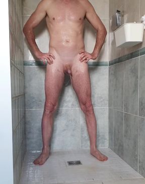 In the shower I relieve myself