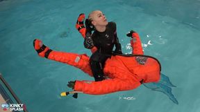 Human Life Raft – Inflated Suit Slave Pool Domination - MOV