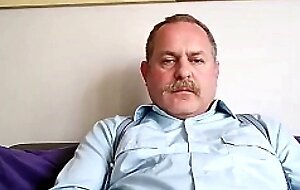 Big Daddy Bear Jerks Off His Small Cock