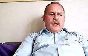 Big Daddy Bear Jerks Off His Small Cock