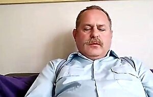 Big Daddy Bear Jerks Off His Small Cock