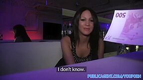 Beautiful Brunette Barmaind Gets Fucked Behind The Bar