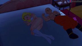 Hot MILF Android 18 wakens and bangs Roshi