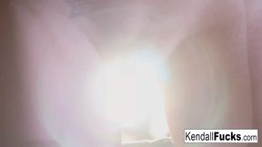 Kendall has fun getting her pussy wet