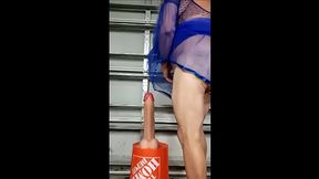 Danieladeep - K Cup Breastplate -15'_'_ Dildo - Blue Nightdress