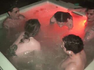 Jacuzzi Fuckfest! Hawt Foursome with Yael Stc, Keila Bassi, and El Nono - Knock Knock Club
