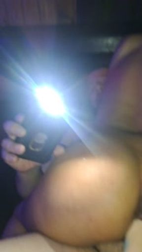 Redbone eating my pussy and using toy on me while I ride his dick and cream on it