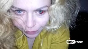 Blowjob and fucking a blonde in the car
