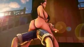 Luscious One Piece Beauties Ride Massive Cocks Amidst Stormy Seas