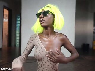 I got my slender black maid the sluttiest outfit