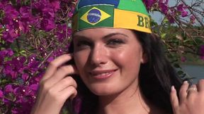 brazilian babe outdoor banged by a cock cumming on her face