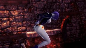 raven takes a ride on the wooden pony bsdm - titans porn