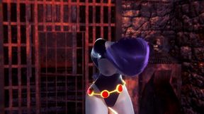 raven takes a ride on the wooden pony bsdm - titans porn