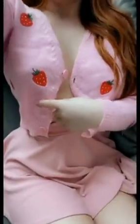 Busty redhead takes it in the rear