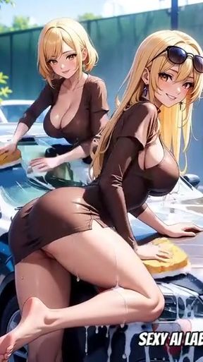 Anime Babes Revving Engines: Sexy Rides Compilation   Clip 1