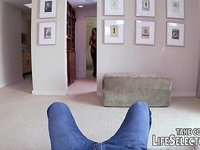 Guy fucks his girlfriend, August Ames