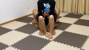 Stomach sitting and chest sitting and back sitting on football baby #AS035