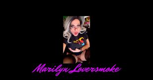 Beautiful Trans Marilyn Home Tease Smoking Fetish