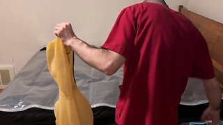 2023 latex sleepsack breathplay with rubberdogbroncos jade head balloon