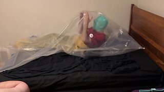 2023 latex sleepsack breathplay with rubberdogbroncos jade head balloon