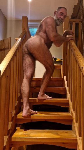 Hairy Walk up Stairs