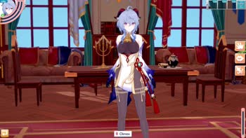 HentaiAndAnimexxx - Ganyu's Gameday Fantasy: Diluc's Big Cock Office Romp