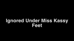 Ignored under Miss Kassy feet