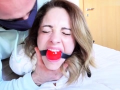 Alba Zevon - Secretary Alba tied up and gagged