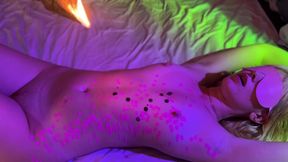 Bdsm Master Plays With Hot Wax On The Tits And Pussy Of The Neighbor Girl