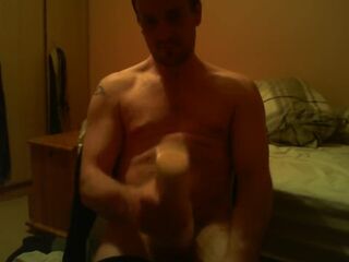Sitting on chair watching porn screwing a felsh light untill I ejaculate