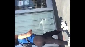 Big booty Latina in see-thru leggings part 2