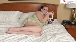 Redhead MILF Getting Ready for Bed with Her Alarm Clock Disguised Vibrator Sex Toy