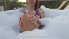 JOI Cum in my ass in the hot tub