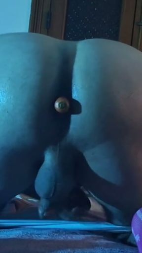 18 Years old Femboy Ass Orgasm fuck with carrot Anal sissy sex   Clip 1