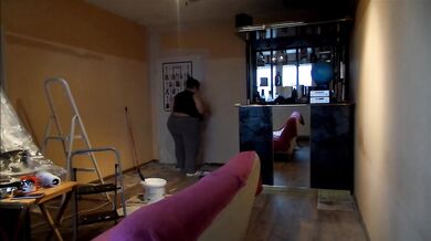 painting my livingroom, music: Golden Sunrise by Josh Woodward