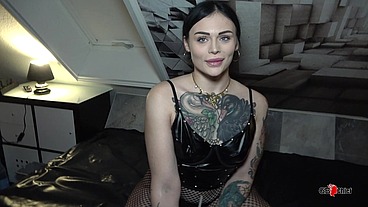 Young tattoo slut private creampie gangbang