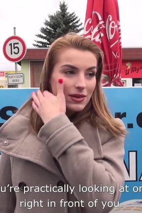 Super perfect beauty riding cock in a Van with a stranger