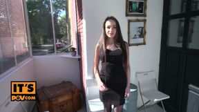 Angel Rush banging her landlord and eating cum - itsPOV
