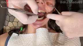 Dr. Canada Cleans Nurse Bunny's Teeth Close View 1080p