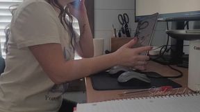 Toilet Desperation While Working-Accidental Panty Dump