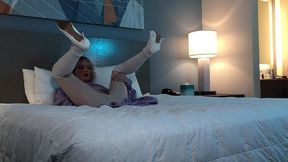very hot woman rubs pussy