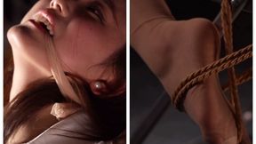 gagged rope nylon tight struggle pantyhose