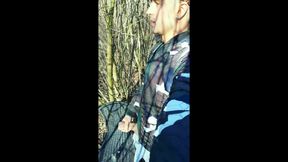 Twink Found Bottle with Anon Cum Outdoors so He Added His Cum There Too